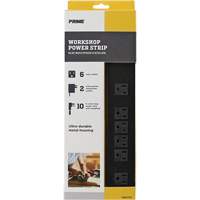Metal Workshop Power Strip, 6 Outlet(s), 10', 15 A, 1875 W, 125 V Sidevic Inc.