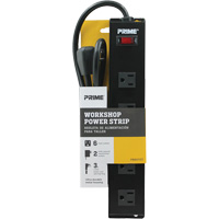 Metal Workshop Power Strip, 6 Outlet(s), 3', 15 A, 1875 W, 125 V Sidevic Inc.
