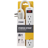 Power Strip, 6 Outlet(s), 3', 15 A, 1875 W, 125 V Sidevic Inc.