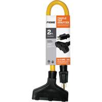 Triple Tap Adapter, Outdoor, STW, 12/3 AWG, 15 A, 3 Outlet(s), 2' Sidevic Inc.