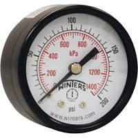 Manom&egrave;tre &eacute;conomique,  2", 0 - 200 psi, Fixation arri&egrave;re, Analogique Sidevic Inc.