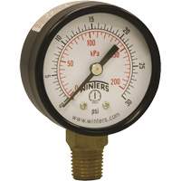 Manom&egrave;tre &eacute;conomique,  2", 0 - 30 psi, Fixation inf&eacute;rieure, Analogique Sidevic Inc.