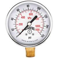 Manom&egrave;tre &eacute;conomique,  2-1/2", 0 - 160 psi, Fixation inf&eacute;rieure, Analogique Sidevic Inc.