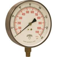 Manom&egrave;tre pour entrepreneur,  4-1/2", 0 - 160 psi, Fixation inf&eacute;rieure, Analogique Sidevic Inc.